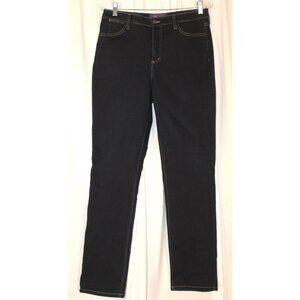 Not Your Daughter's Jeans Marilyn Straight DARK BLUE Indigo Size 12 x 31" Inseam